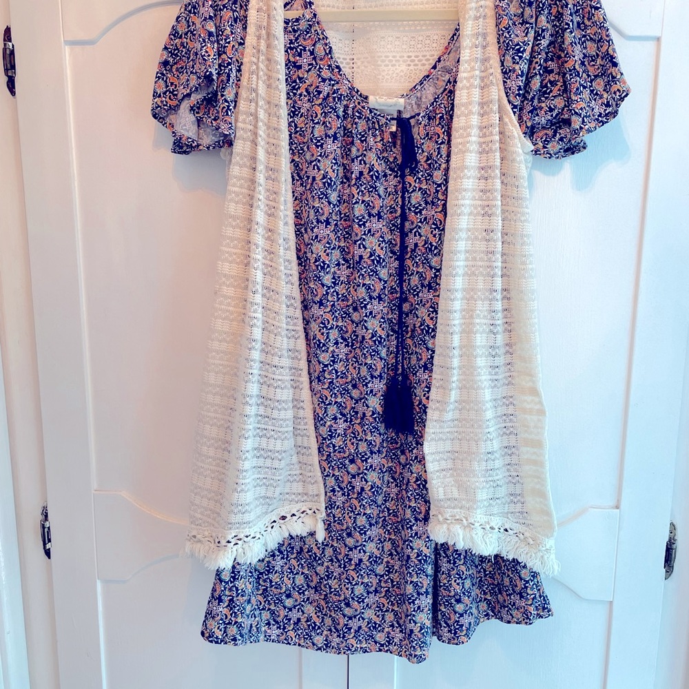 Belle Du Jour Blue Dress with Vest